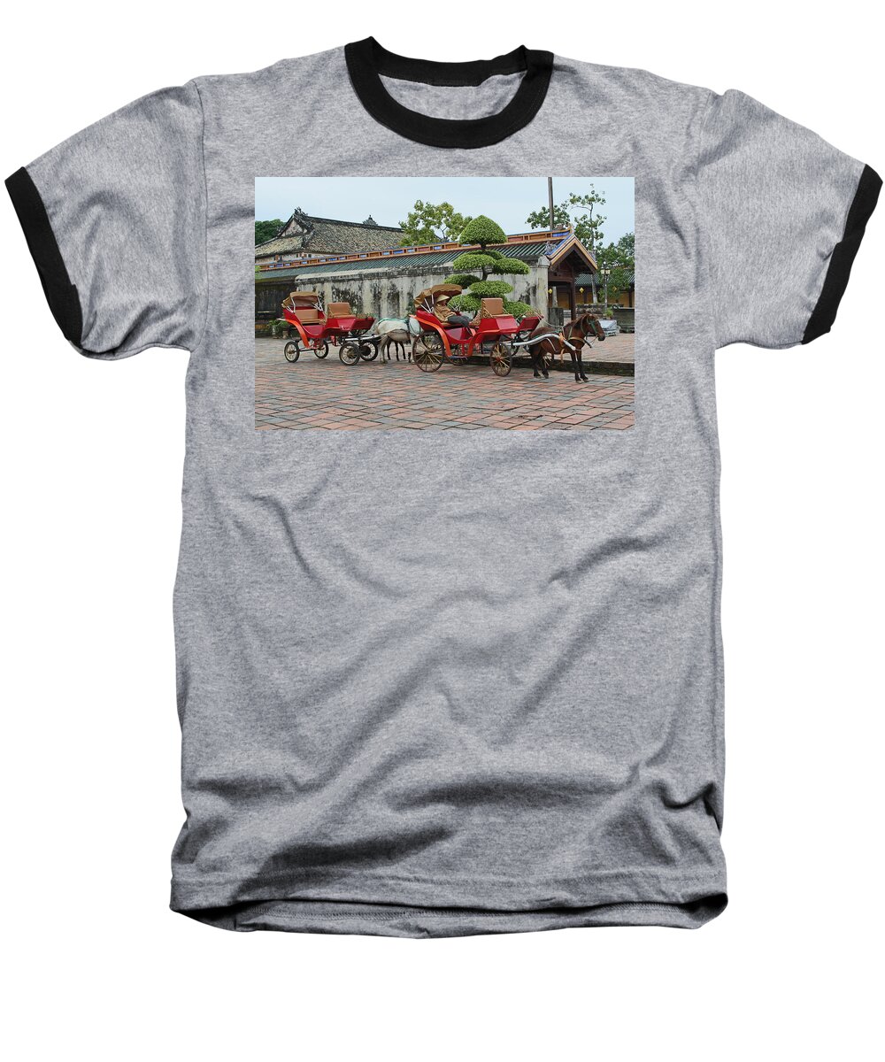 Carriage Baseball T-Shirt featuring the photograph Carriage Rides by Samantha Delory