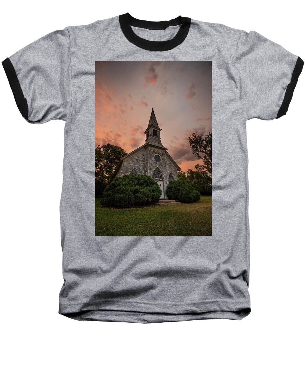Sunset Baseball T-Shirt featuring the photograph Castle by Aaron J Groen