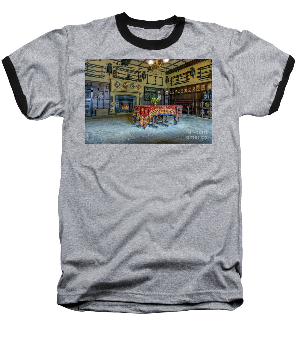 Castle Baseball T-Shirt featuring the photograph Castle Dining Room by Ian Mitchell