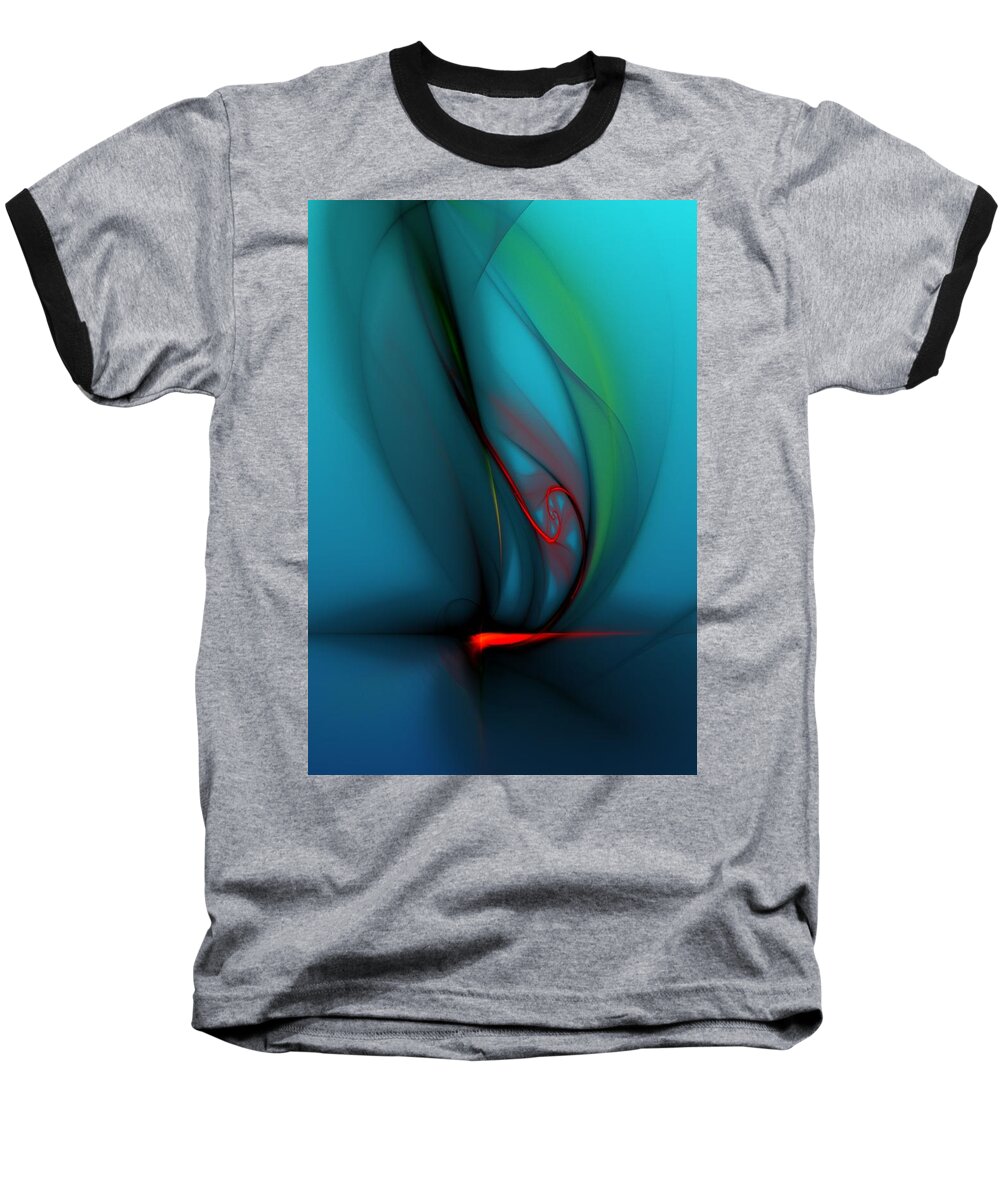 Digital Painting Baseball T-Shirt featuring the digital art Catch the Wind by David Lane
