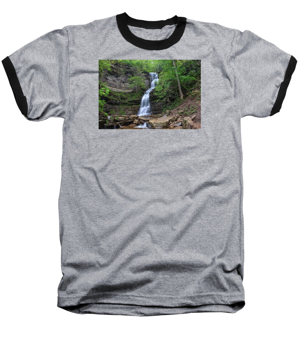 Cathedral Falls Baseball T-Shirt featuring the photograph Cathedral Falls by Chris Berrier