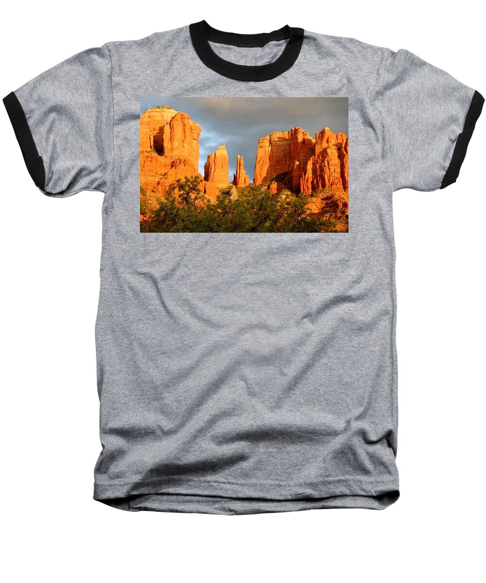 Arizona Baseball T-Shirt featuring the photograph Cathedral Formation by Ellen Heaverlo