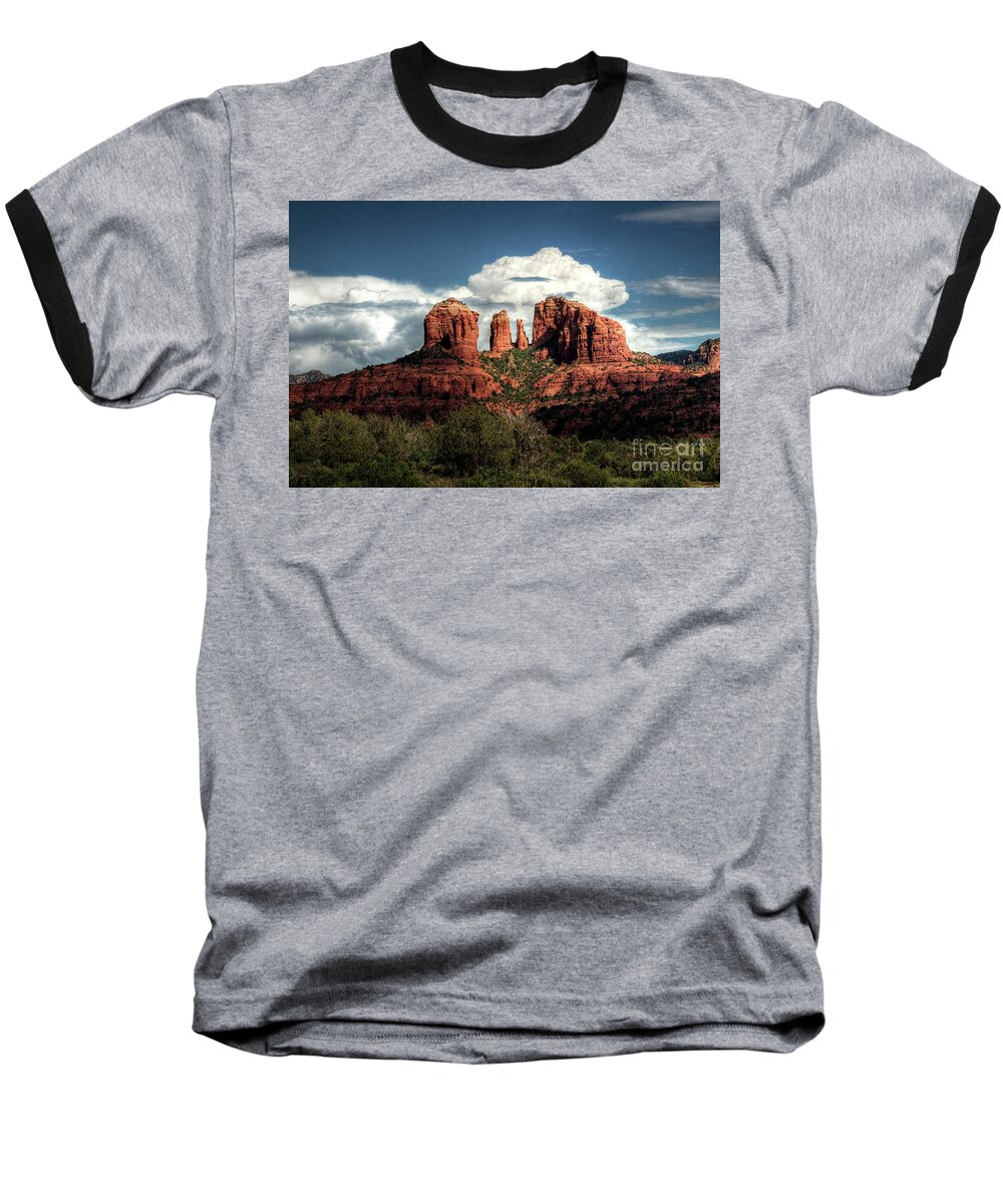 Arizona Baseball T-Shirt featuring the photograph Cathedral Rock - Sedona by Saija Lehtonen