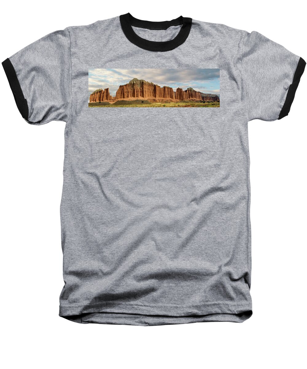 4 Wheel Drive Adventures Baseball T-Shirt featuring the photograph Cathedral Valley Wall by Gary Warnimont