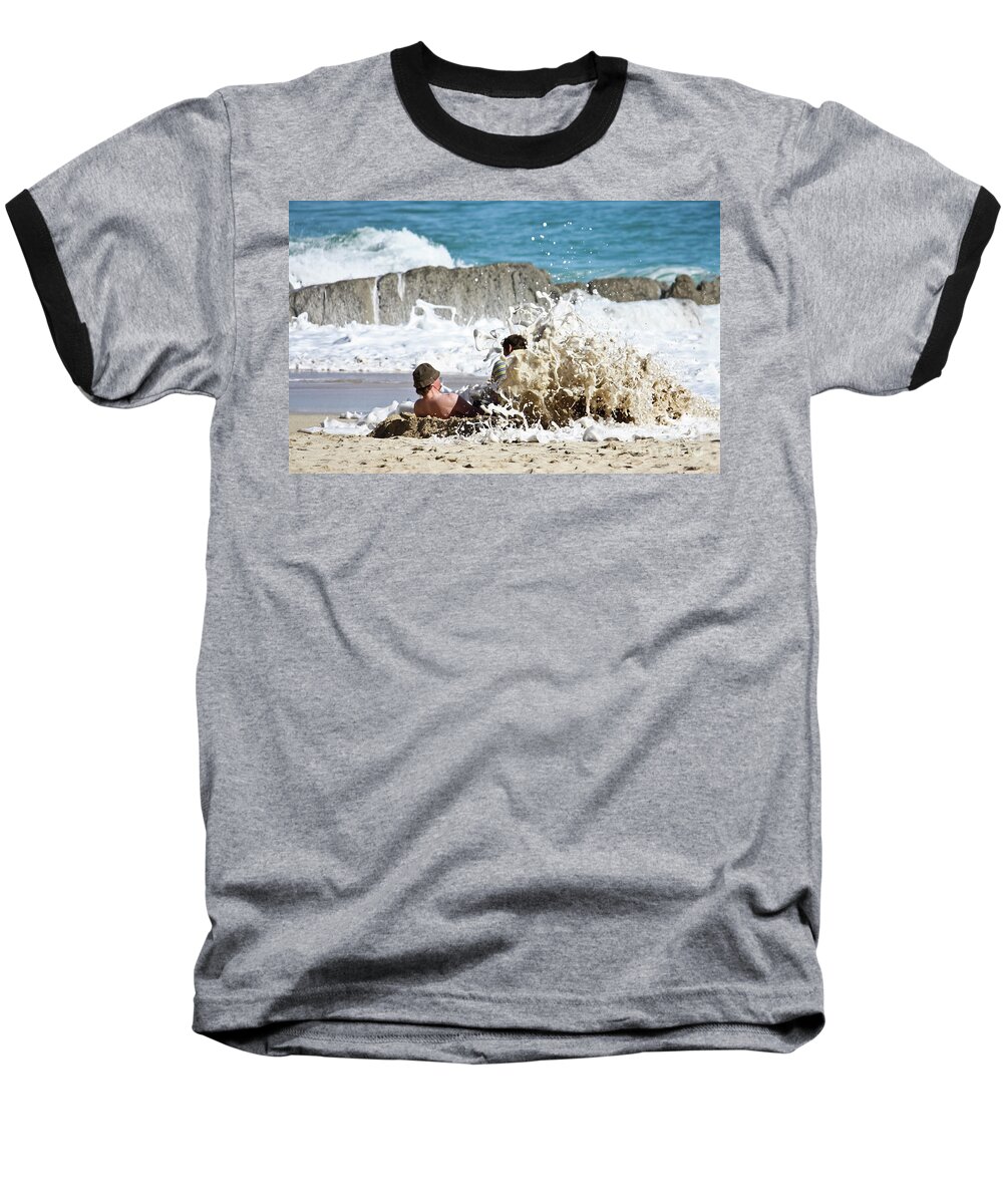 Cornwall Baseball T-Shirt featuring the photograph Caught From Behind by Terri Waters