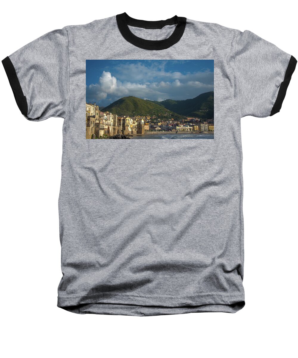  Baseball T-Shirt featuring the photograph Cefalu by Patrick Boening