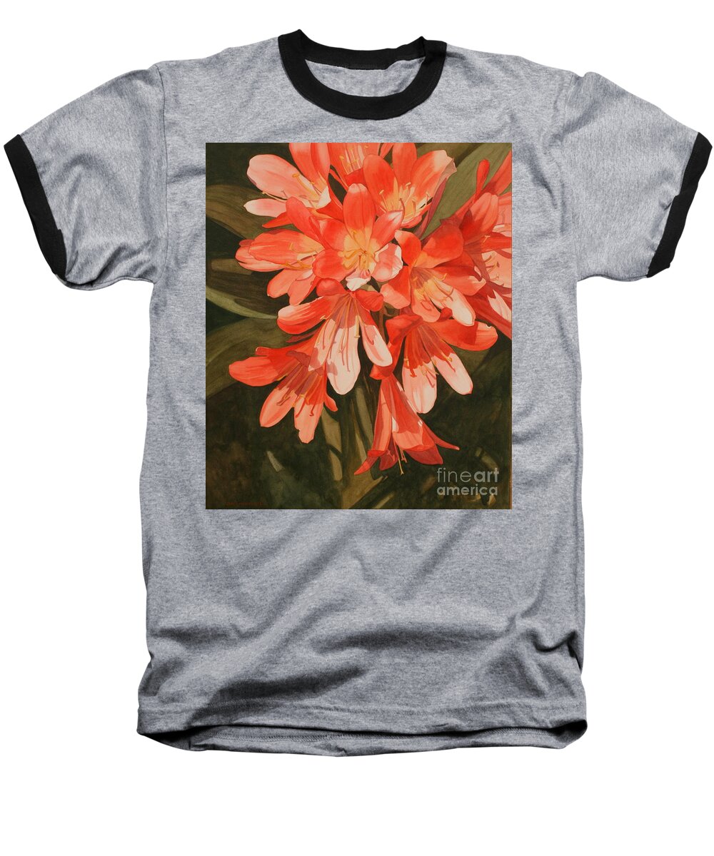 Flowers Baseball T-Shirt featuring the painting Celebration by Jan Lawnikanis