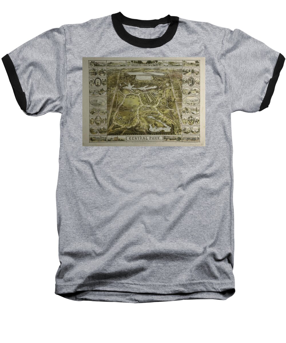 Central Park Baseball T-Shirt featuring the photograph Central Park 1863 by Duncan Pearson