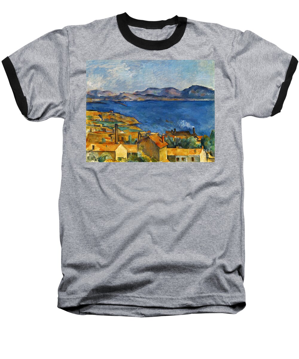 1890 Baseball T-Shirt featuring the photograph Marseilles 1886-90 by Paul Cezanne