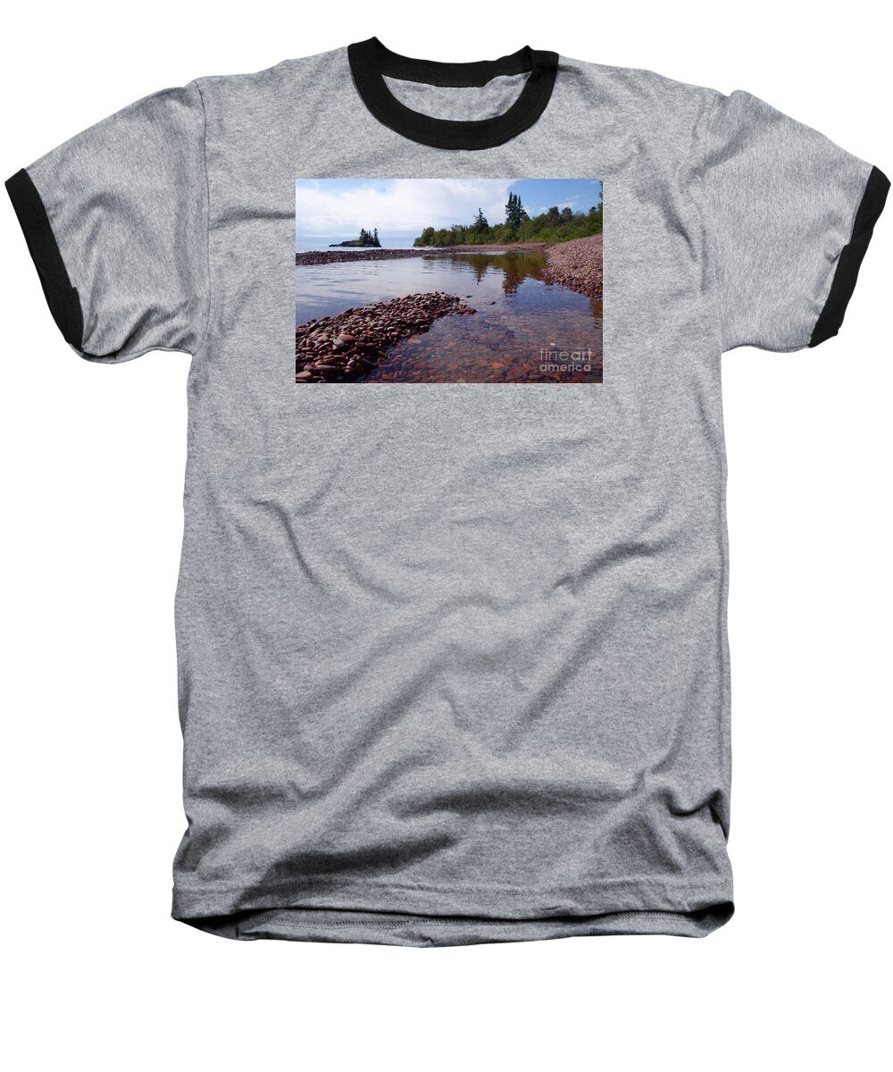 Lake Superior Scenery Baseball T-Shirt featuring the photograph Changing Channels by Sandra Updyke