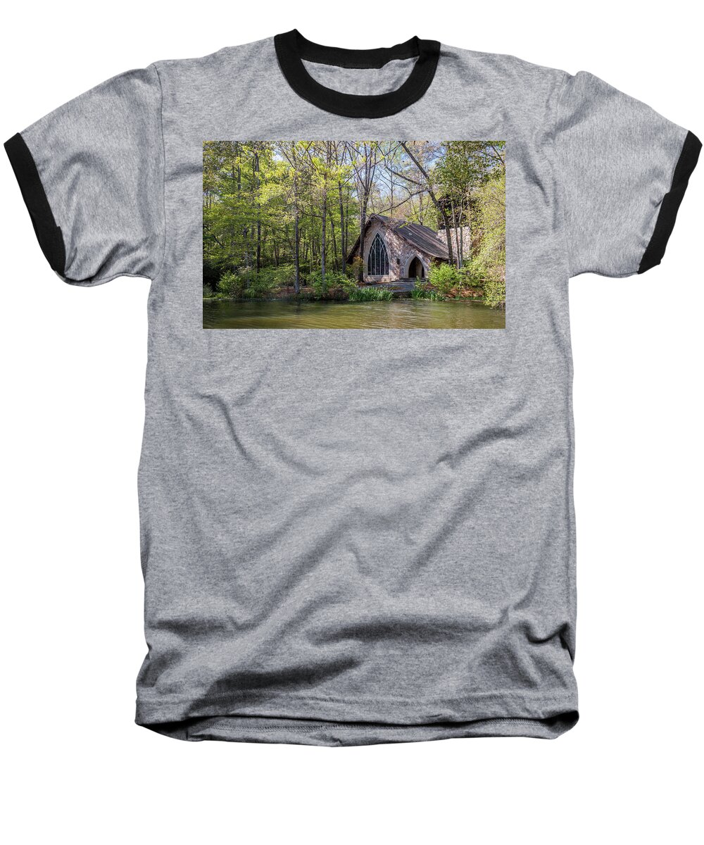 Ida Cason Baseball T-Shirt featuring the photograph Chapel in the Woods by Susie Weaver