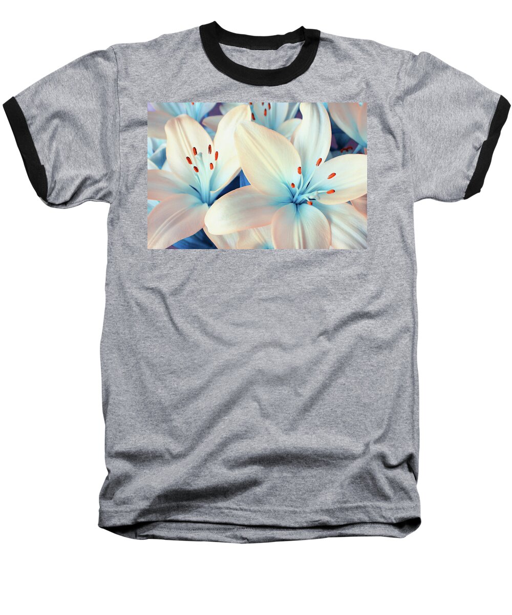 Lily Baseball T-Shirt featuring the photograph Charming Elegance by Iryna Goodall