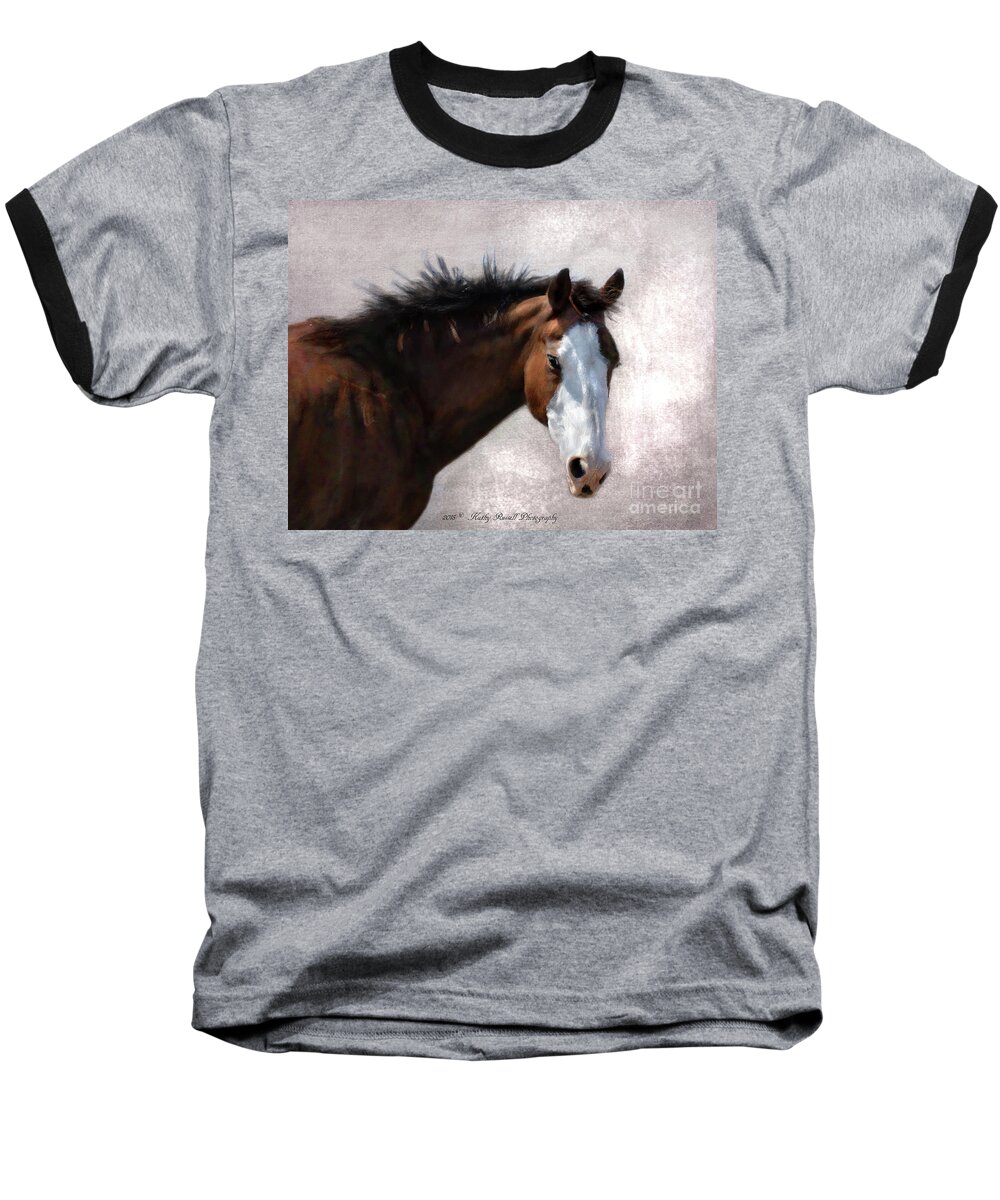 Horse Baseball T-Shirt featuring the photograph Cherokee by Kathy Russell