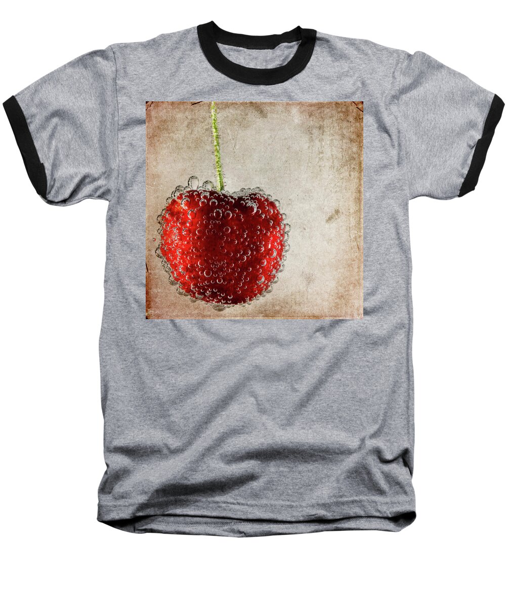  Cherries Baseball T-Shirt featuring the photograph Cherry Fizz by Al Mueller