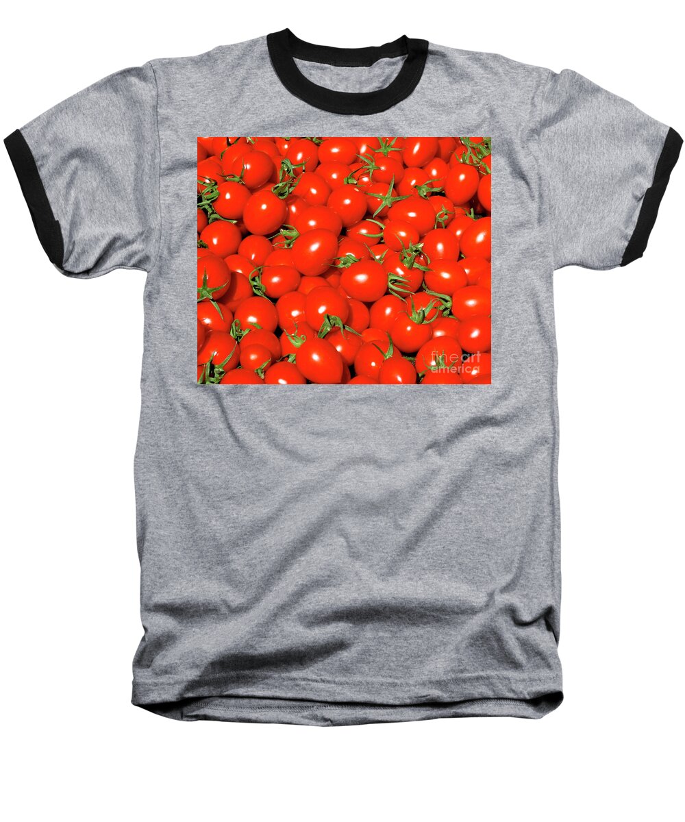 Cherry Tomatoes Baseball T-Shirt featuring the photograph Cherry tomatoes by Bruce Block