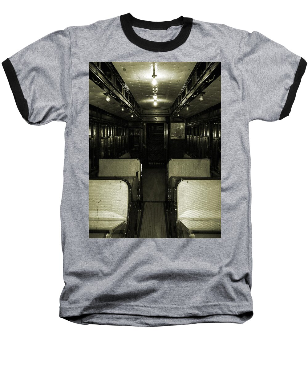 Chicago History Museum Baseball T-Shirt featuring the photograph Chicago L Car No. 1 by Kyle Hanson