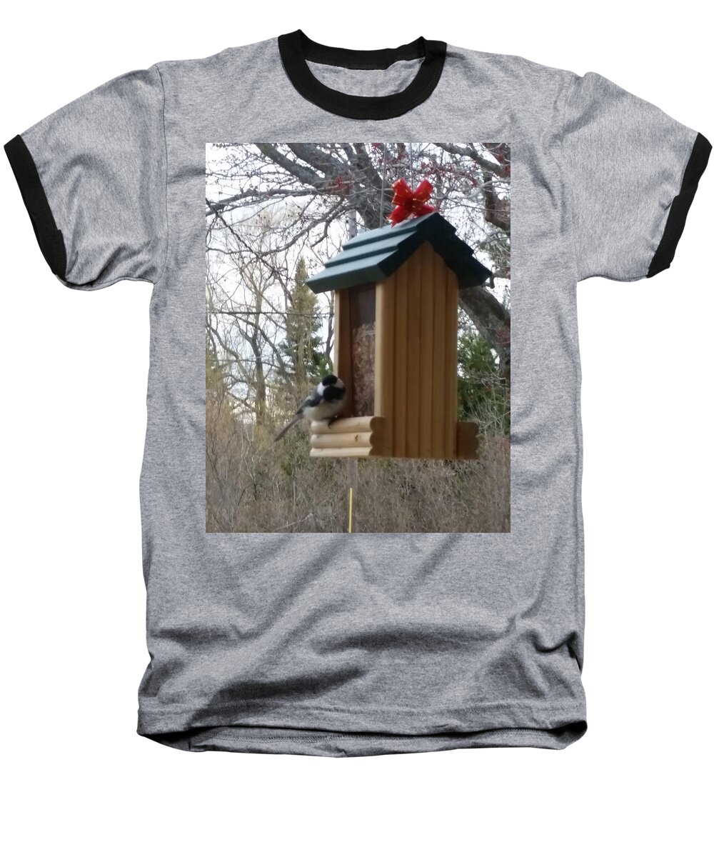 Northern Michigan Baseball T-Shirt featuring the photograph Chickadee by Wendy Shoults