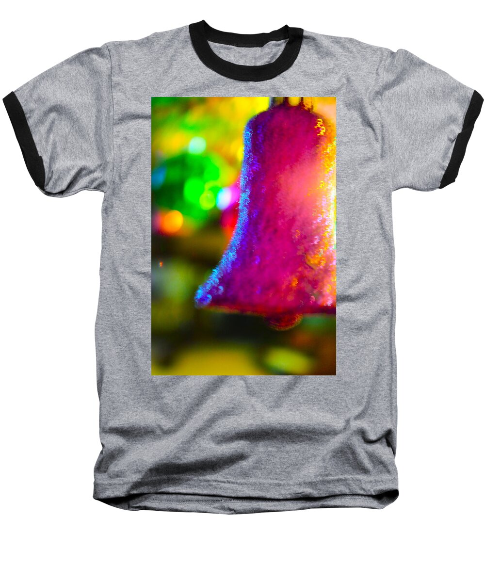 Illusion Baseball T-Shirt featuring the photograph Christmas Bell by Bridgette Gomes
