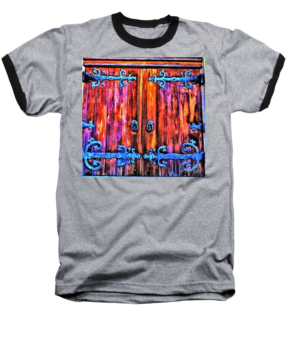 Church Baseball T-Shirt featuring the photograph Church Door2 by Merle Grenz
