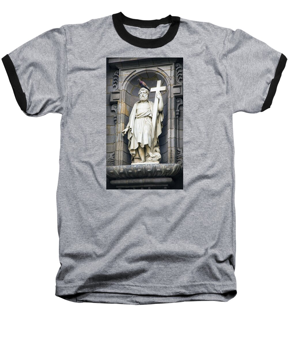 Lima Baseball T-Shirt featuring the photograph Church in Lima with cross by Kathryn McBride