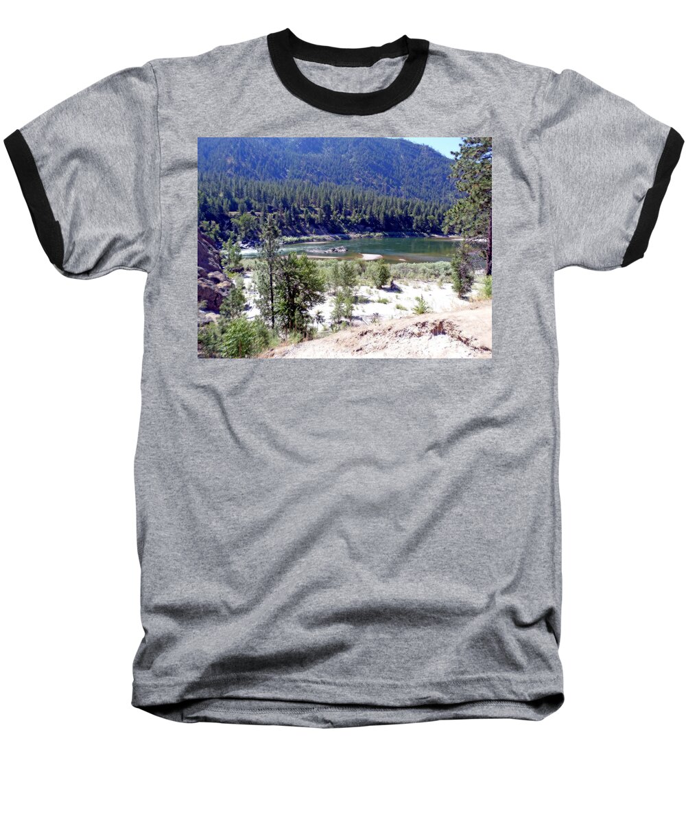 Clark Fork River Baseball T-Shirt featuring the photograph Clark Fork River Missoula Montana by Kay Novy