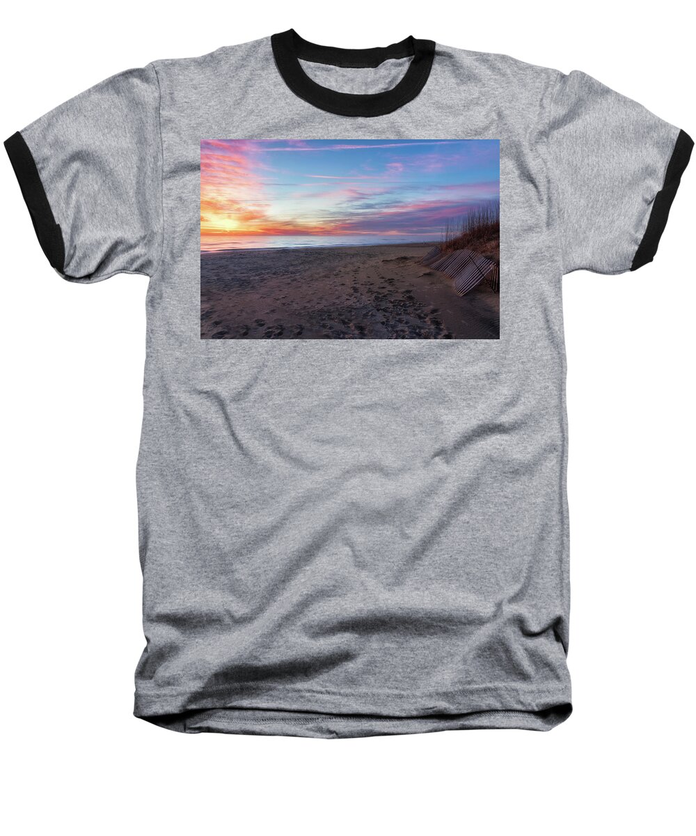 Landscape Baseball T-Shirt featuring the photograph Classic Beach Scene by Russell Pugh