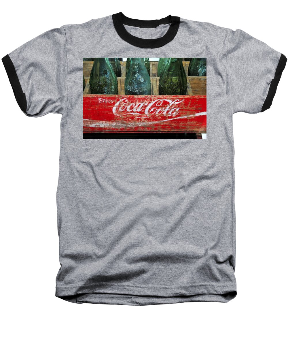Fine Art Photography Baseball T-Shirt featuring the photograph Classic Coke by David Lee Thompson