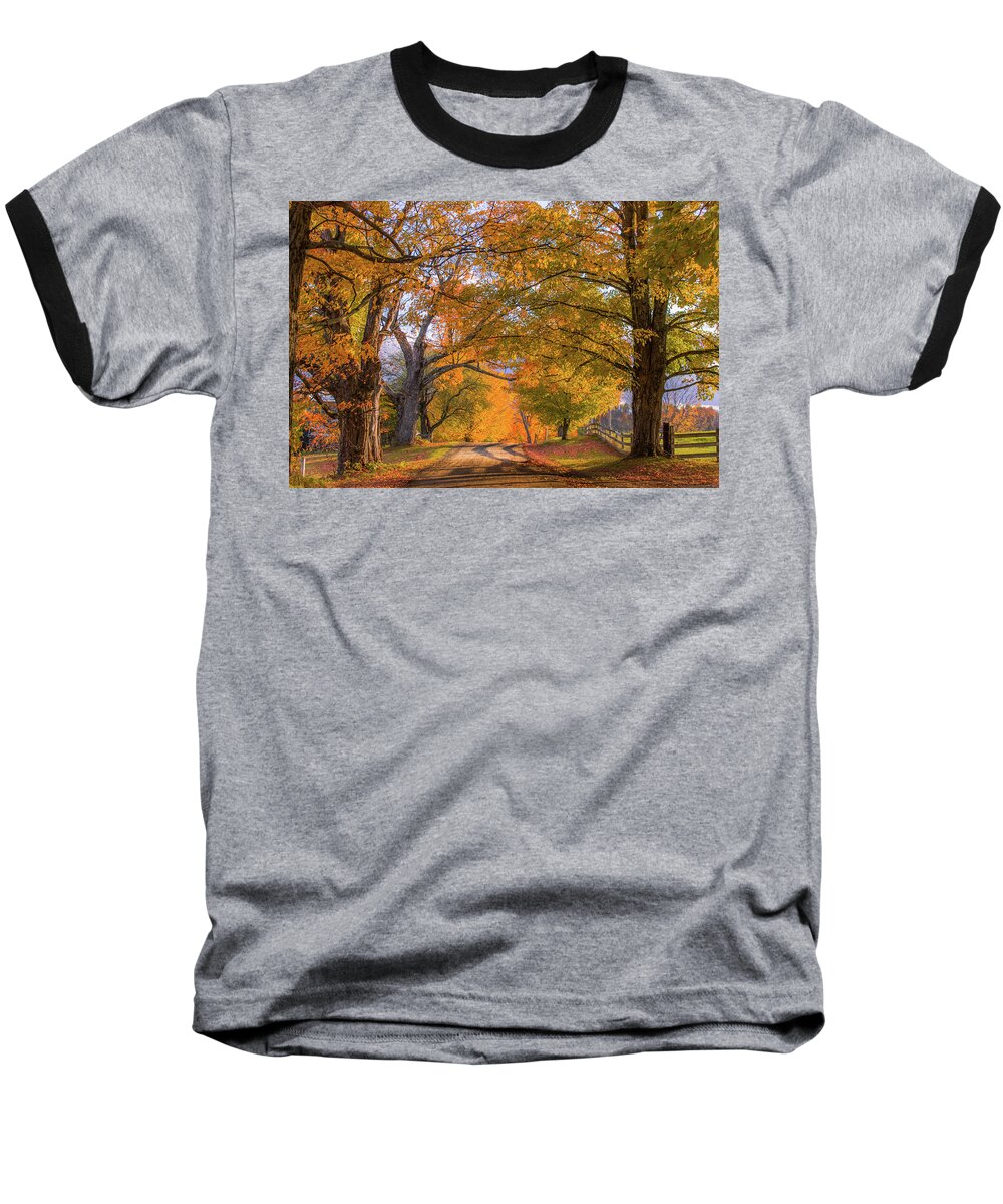 Autumn Baseball T-Shirt featuring the photograph Classic Vermont Fall by Tim Kirchoff