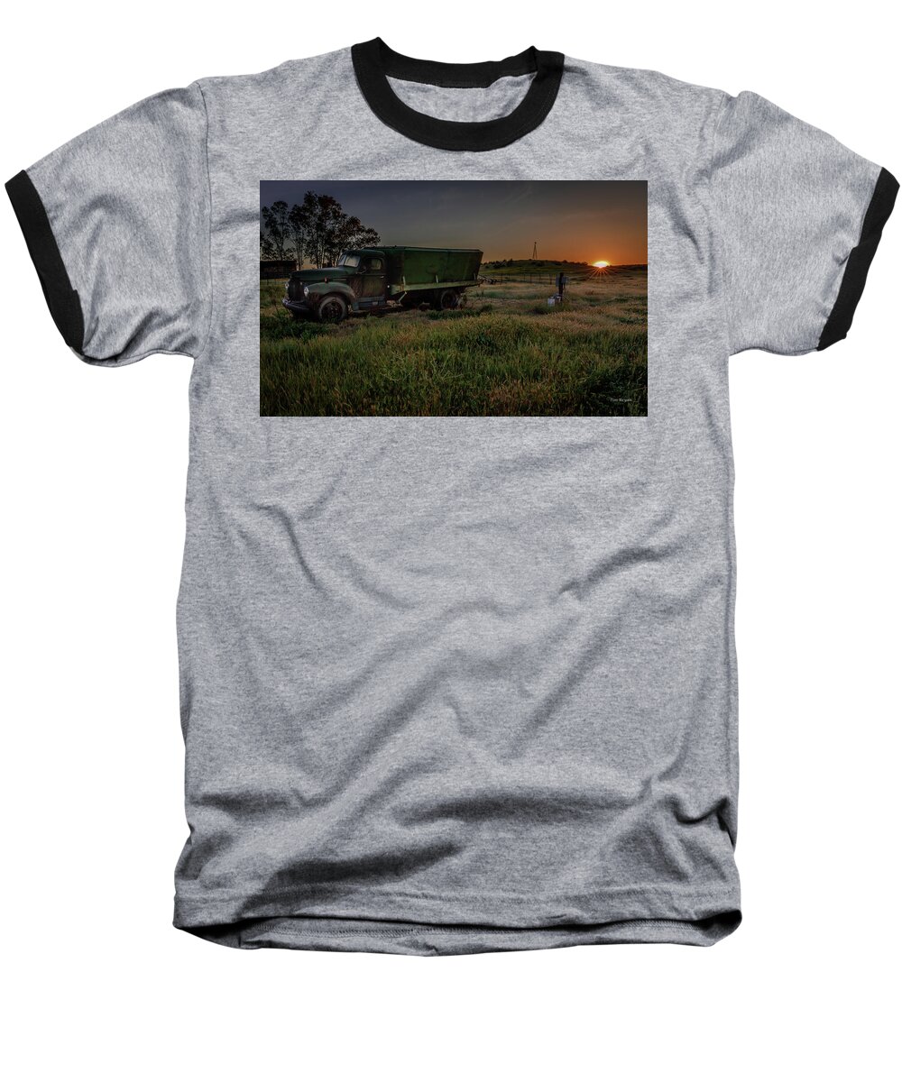 Dramatic Baseball T-Shirt featuring the photograph Clear Morning Sunrise by Tim Bryan