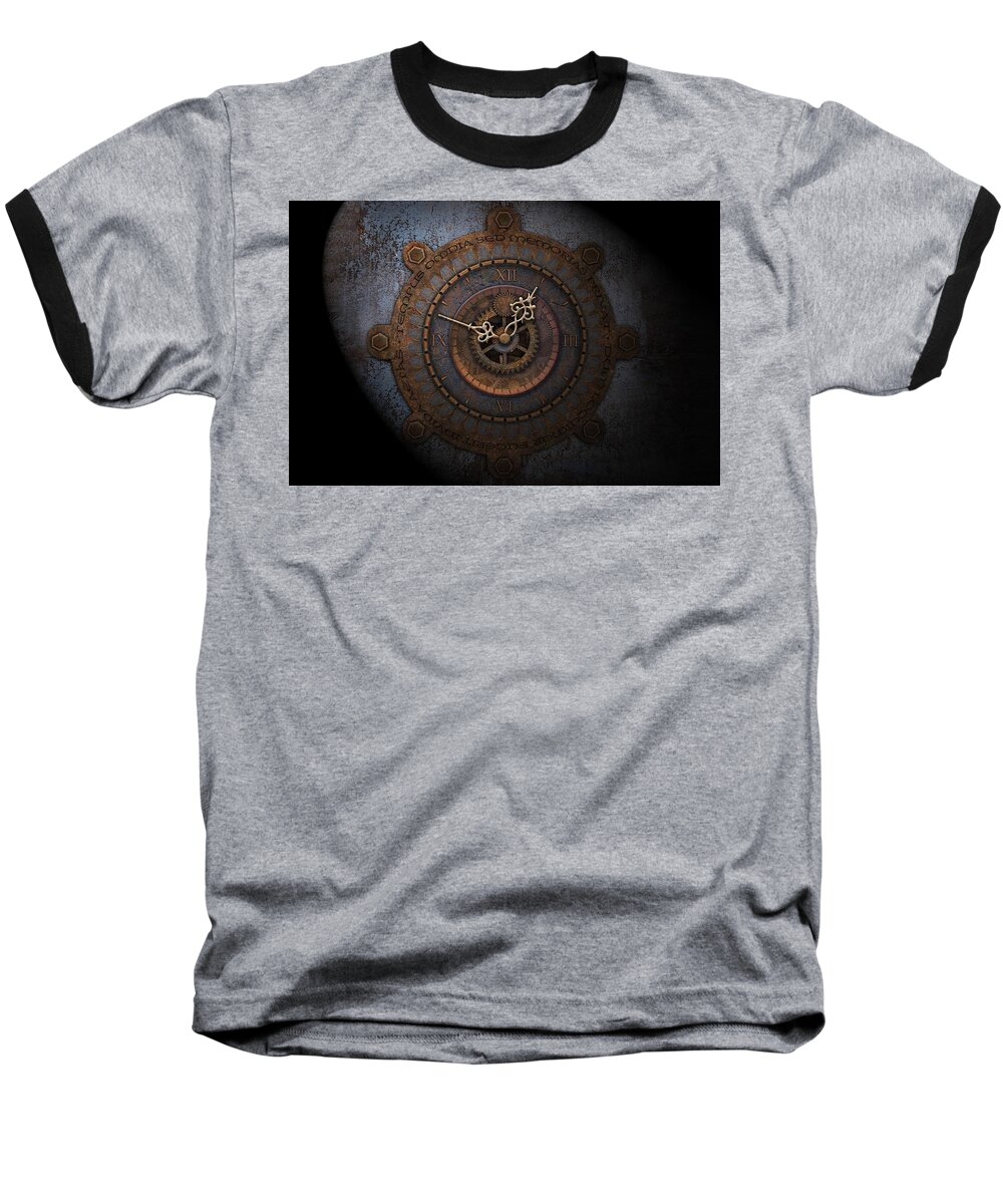 Clock Baseball T-Shirt featuring the photograph Clock by Jackie Russo