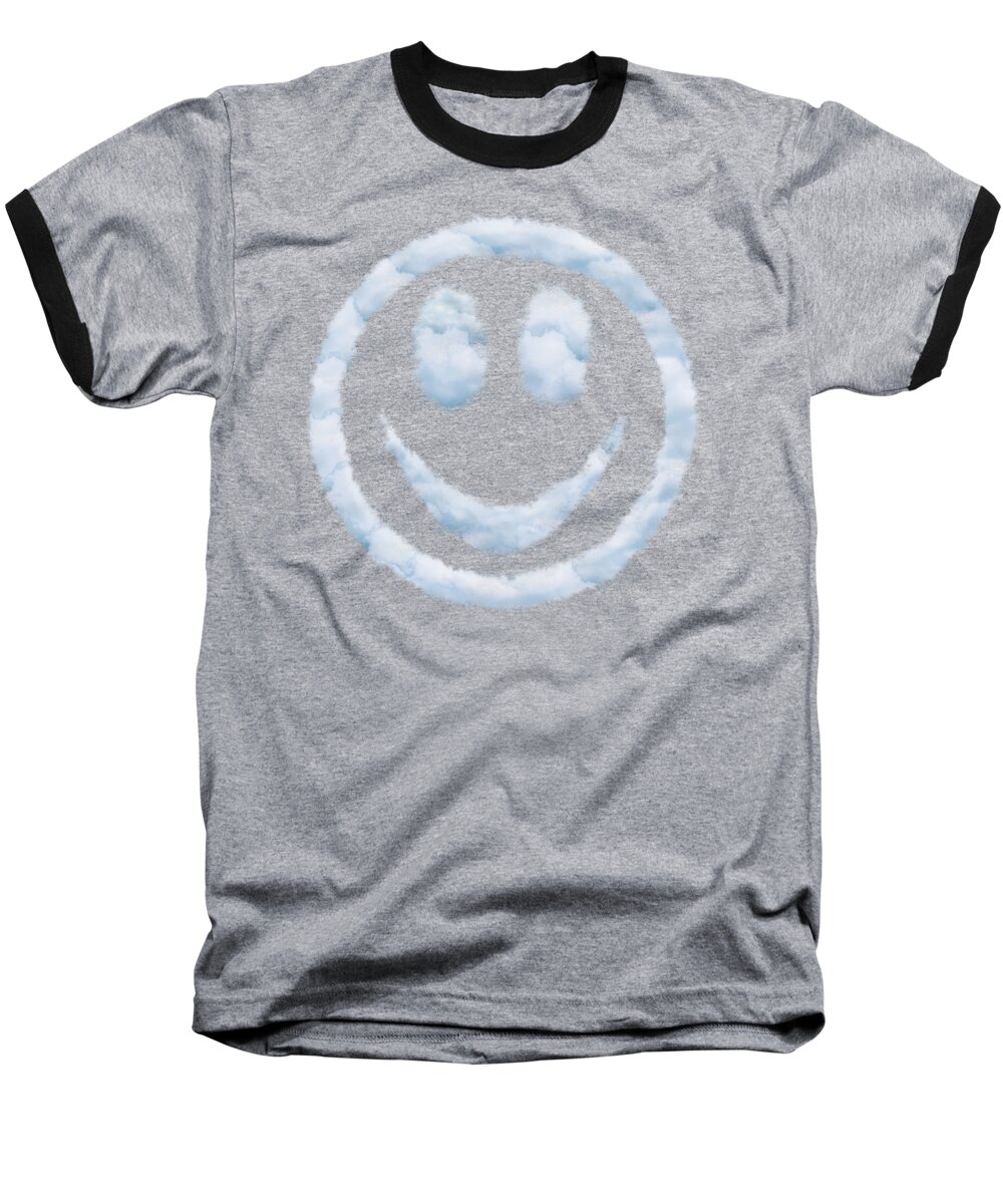 Cloud Baseball T-Shirt featuring the photograph Cloud Smiley by Matt Malloy