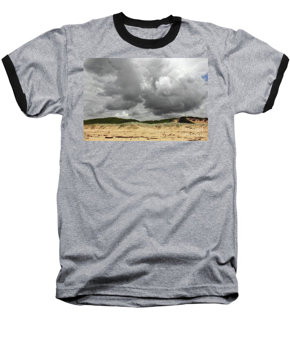 Cloudy Beach Baseball T-Shirt featuring the photograph Cloudy Beach II by Kaye Menner by Kaye Menner