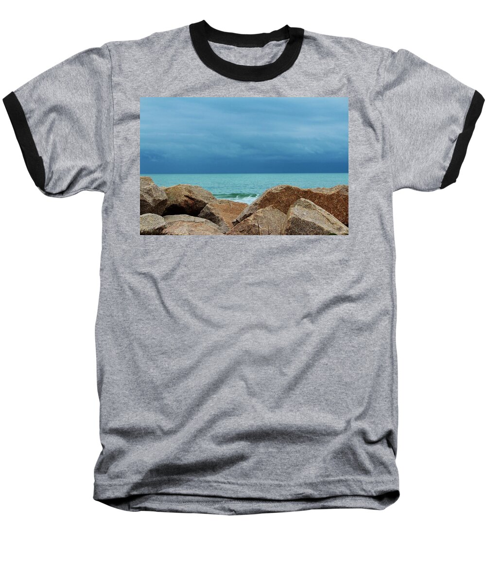 Ocean Baseball T-Shirt featuring the photograph Coastal Blues by Cynthia Guinn