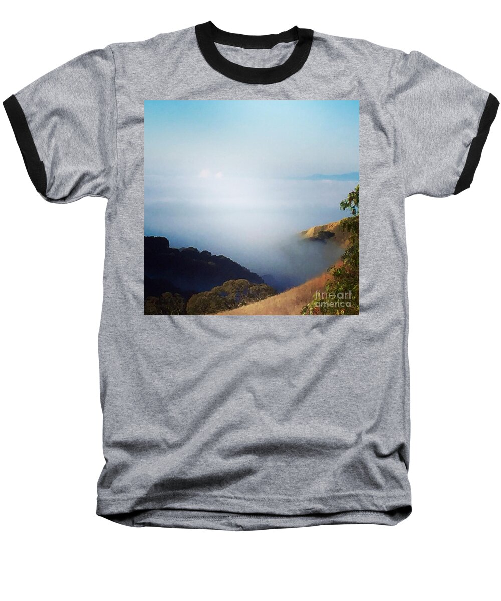 Coast Baseball T-Shirt featuring the photograph Coastal Fog by Suzanne Lorenz