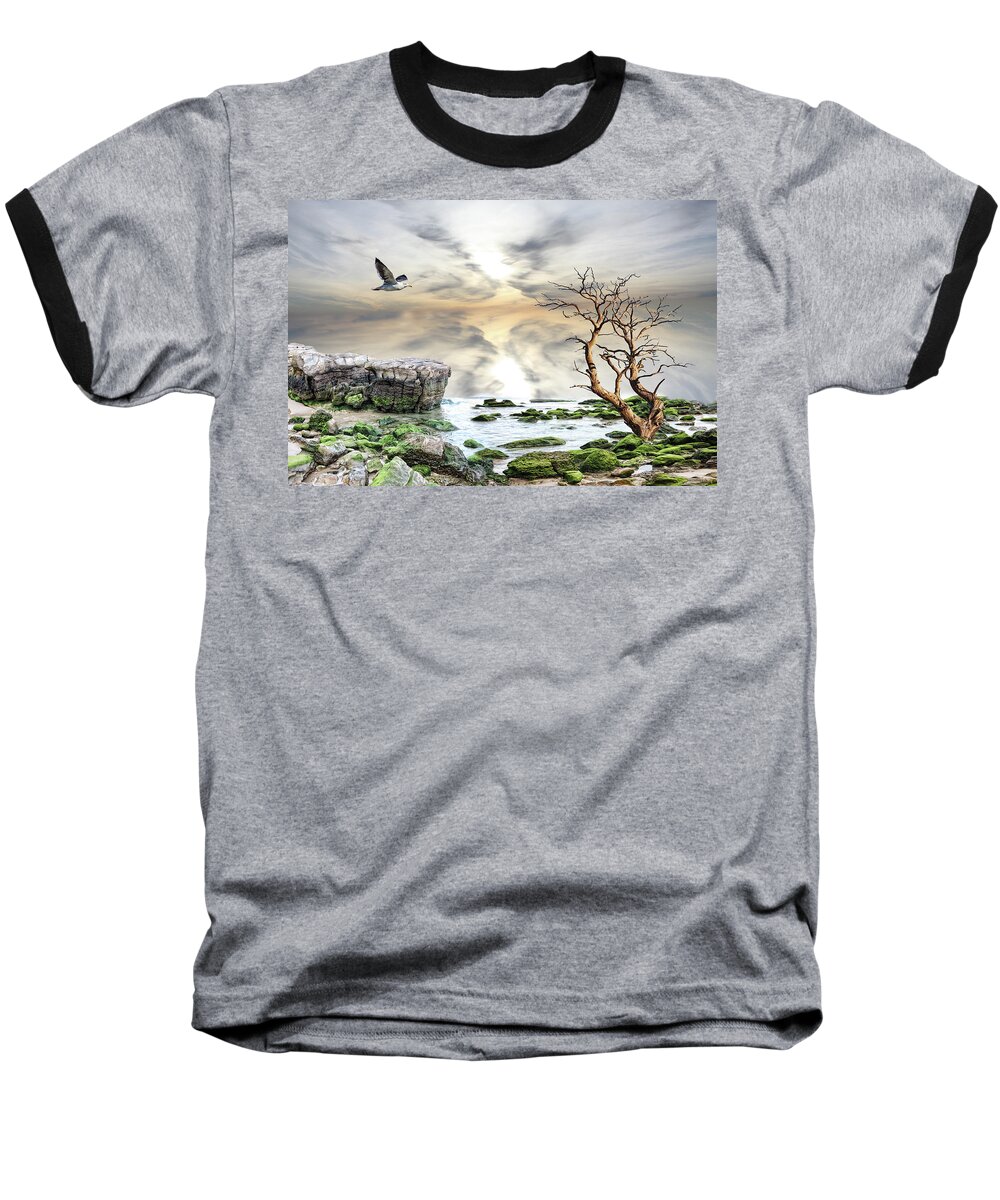 Digital Design Baseball T-Shirt featuring the photograph Coastal landscape by Angel Jesus De la Fuente