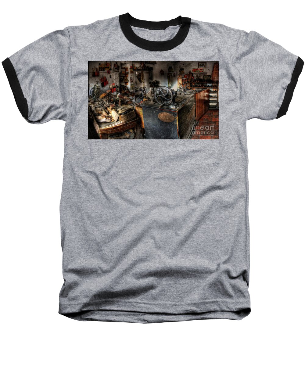 Art Baseball T-Shirt featuring the photograph Cobbler's Shop by Yhun Suarez