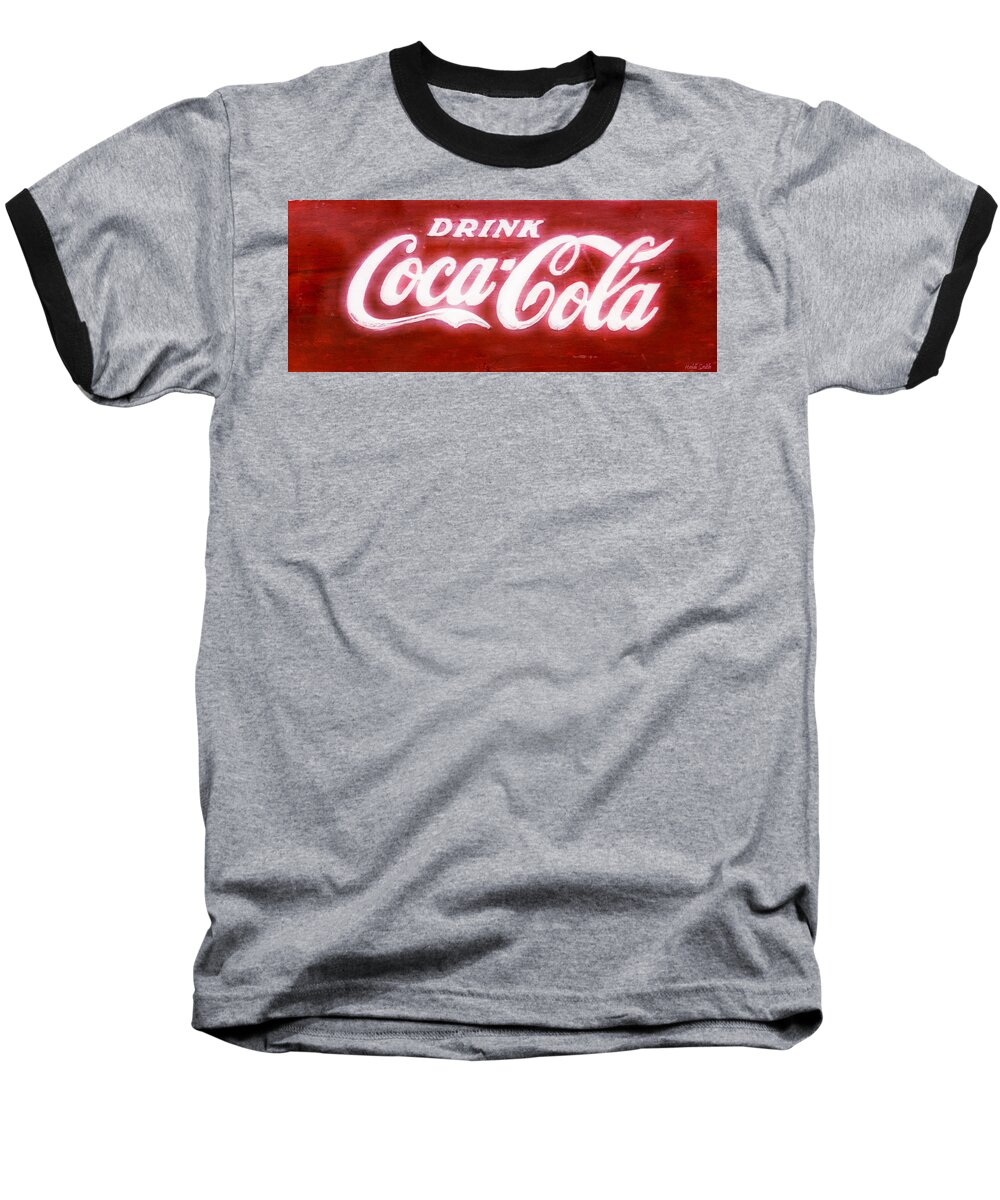 Soda Baseball T-Shirt featuring the photograph Coca Cola by Heidi Smith