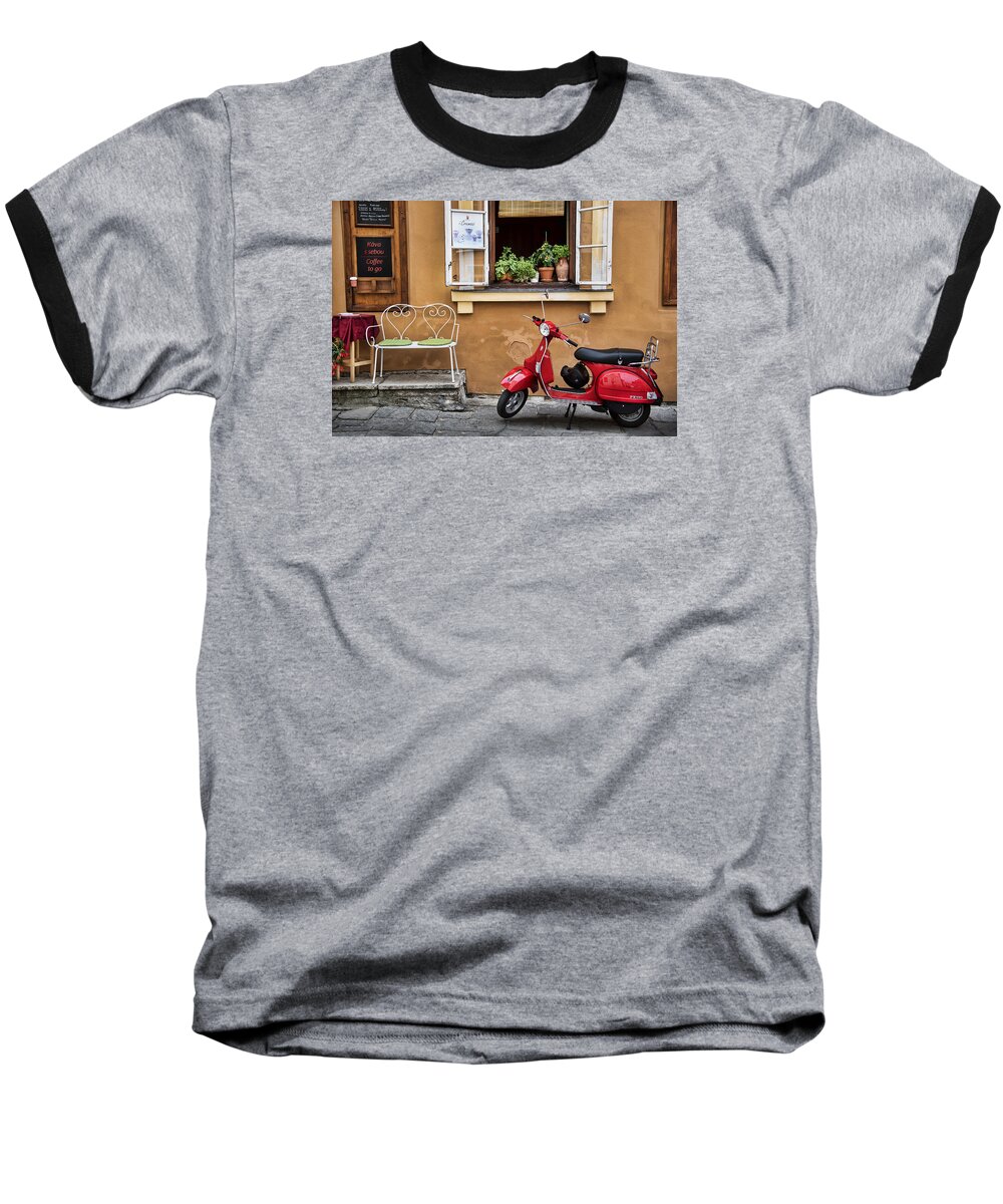 2015 James David Phenicie Baseball T-Shirt featuring the photograph Coffee to Go by James David Phenicie