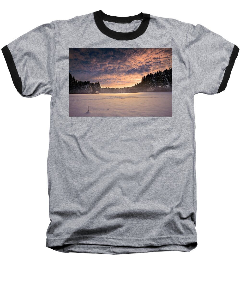 Winter Baseball T-Shirt featuring the photograph Cold morning by Dominique Dubied