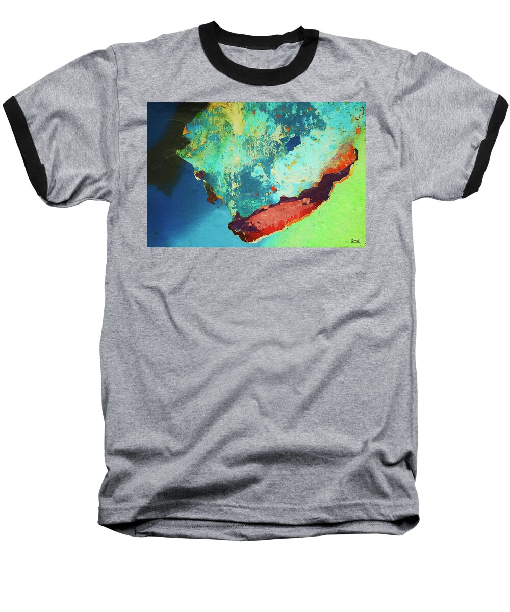 Abstract Baseball T-Shirt featuring the photograph Color Abstraction LXXVI by David Gordon