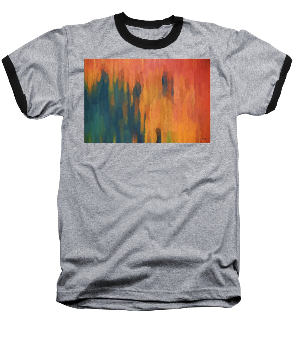 Abstract Baseball T-Shirt featuring the digital art Color Abstraction XLIX by David Gordon