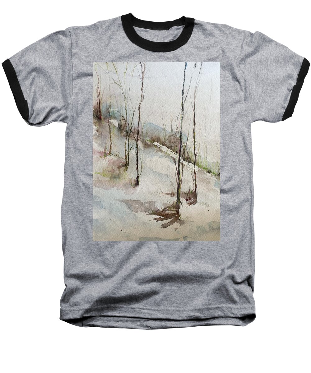 Colorado Baseball T-Shirt featuring the painting Colorado Morning by Robin Miller-Bookhout