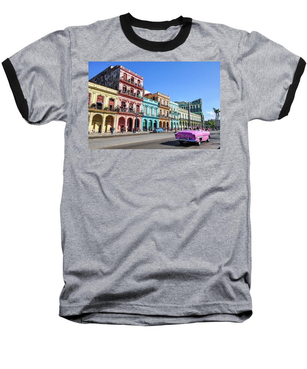 Caribbean Baseball T-Shirt featuring the photograph Colorful Havana by Joel Thai