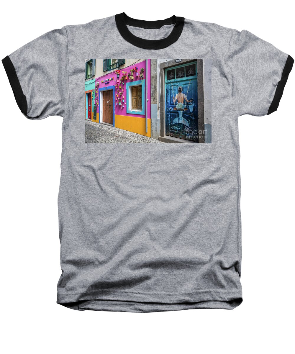 Street Art Baseball T-Shirt featuring the photograph Colorful Street by Eva Lechner