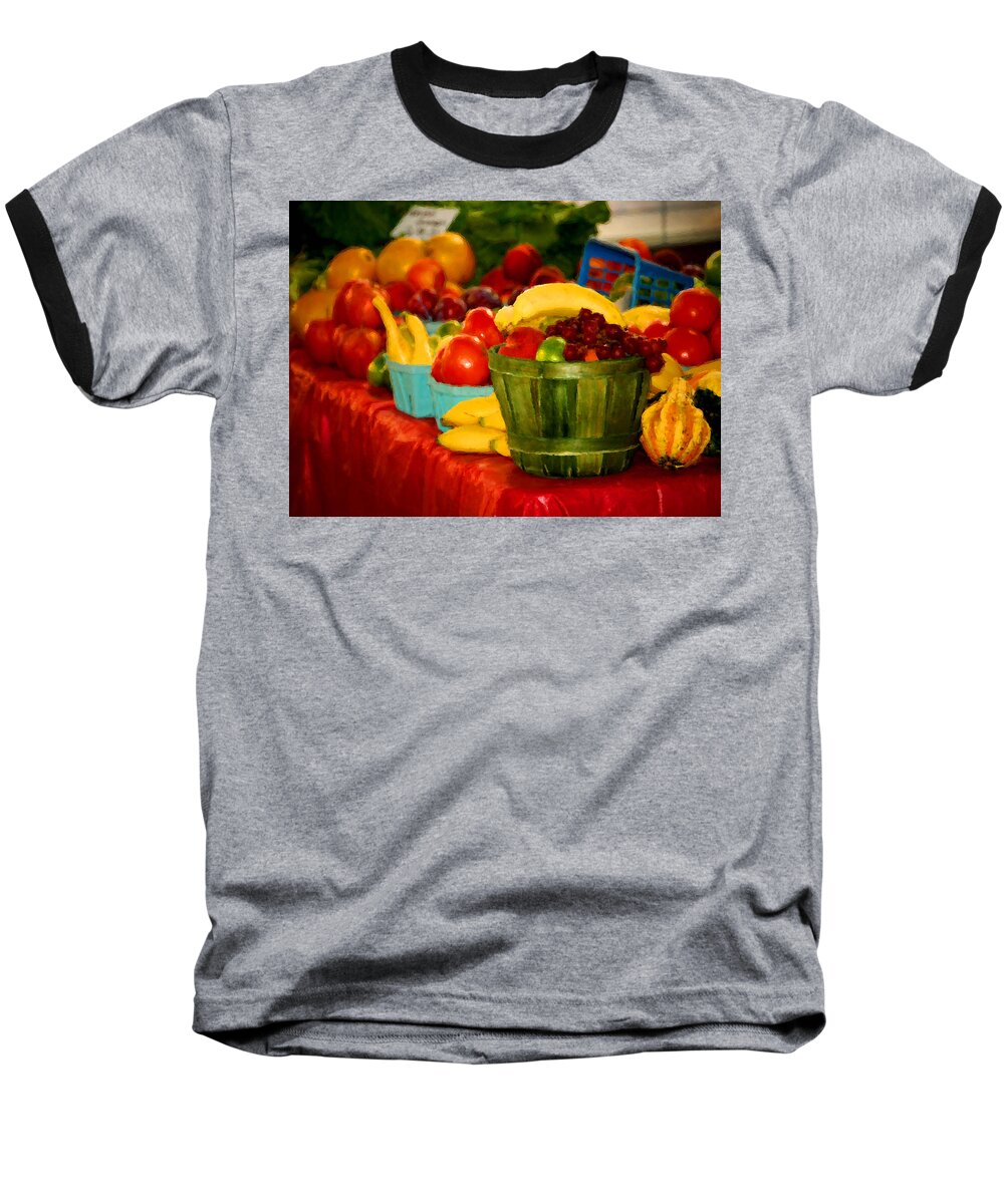 Tractors Baseball T-Shirt featuring the digital art Colors of Alabama by Michael Thomas