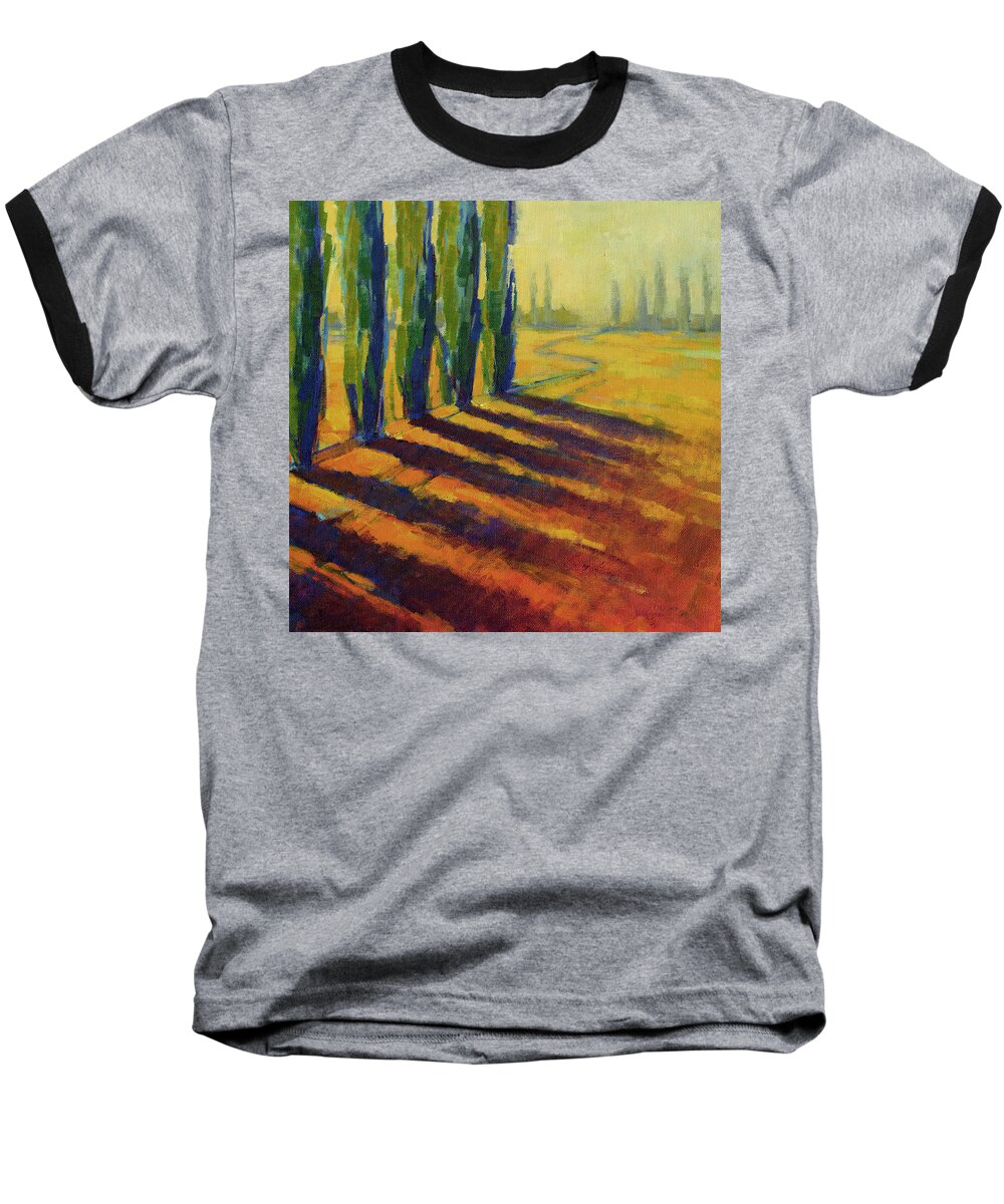 Landscape Baseball T-Shirt featuring the painting Colors of Summer 4 by Konnie Kim