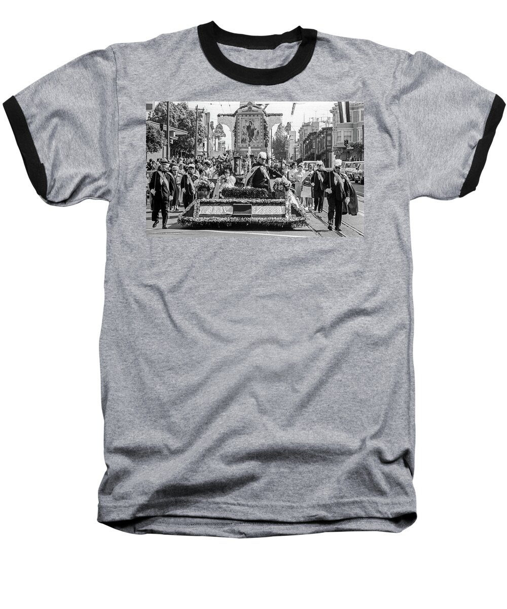 Fine Art Baseball T-Shirt featuring the photograph Columbus Day Parade San Francisco by Frank DiMarco
