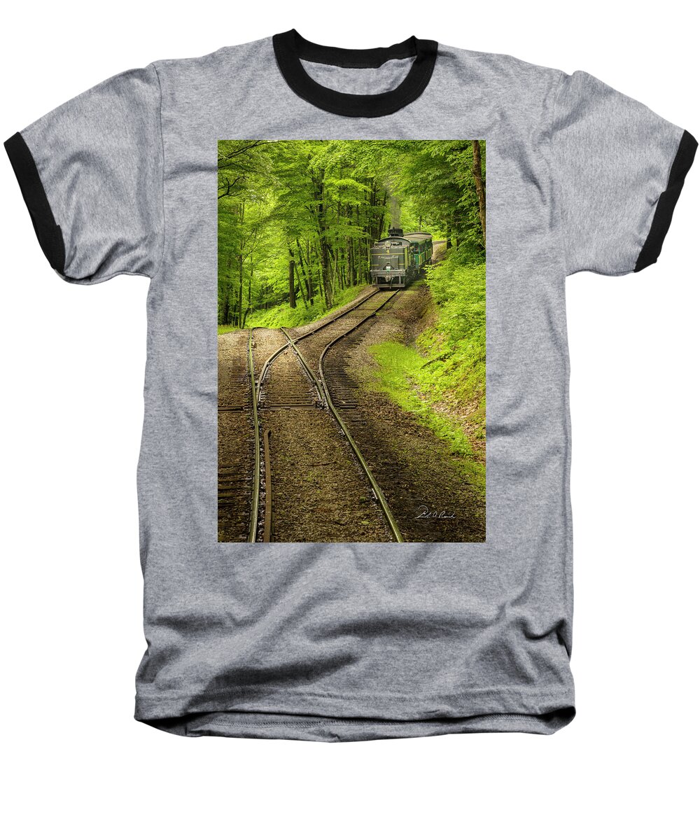  Abstract Baseball T-Shirt featuring the photograph Coming Down the Line by Frederic A Reinecke