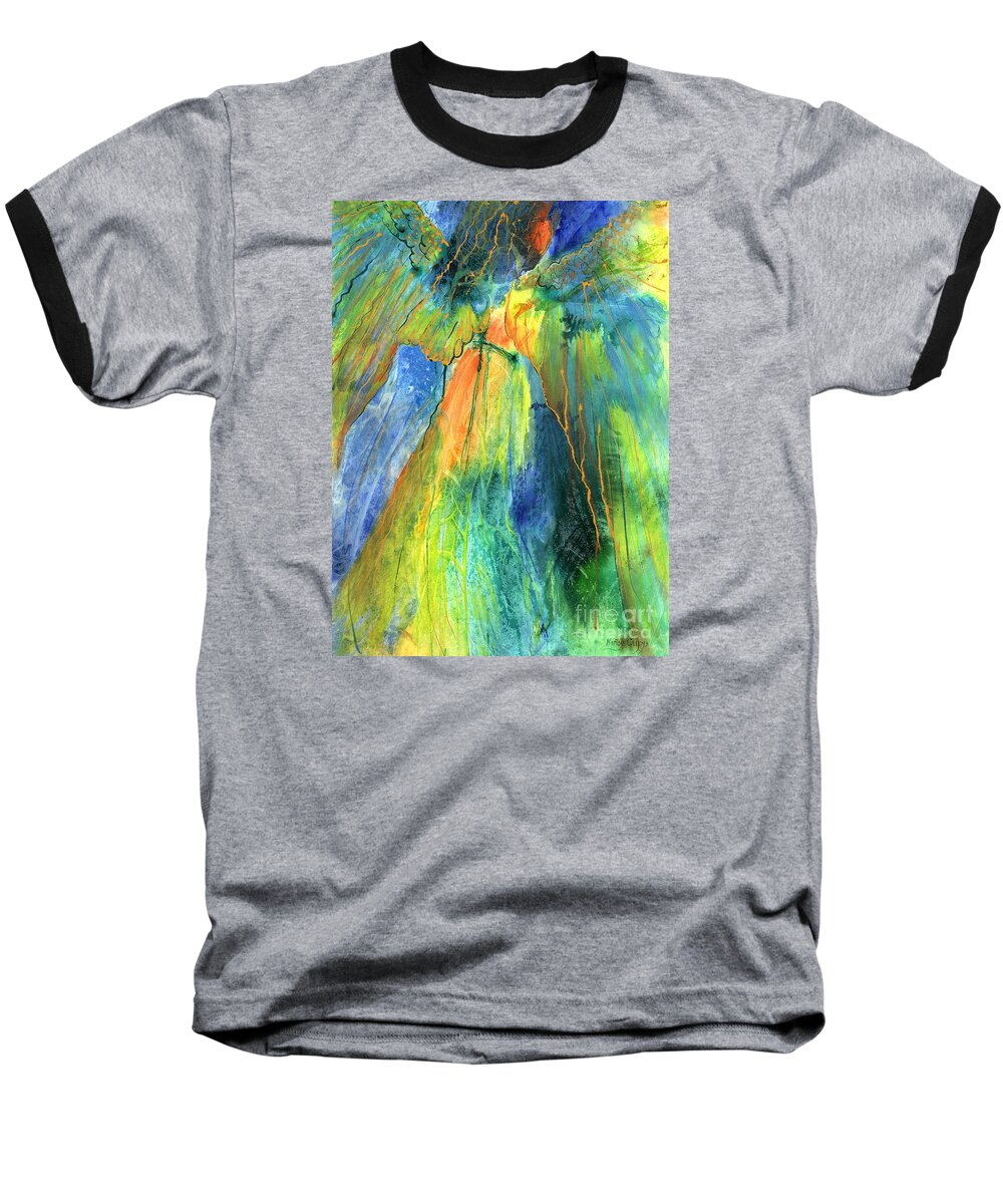 Acrylic Ink Baseball T-Shirt featuring the painting Coming Lord by Nancy Cupp