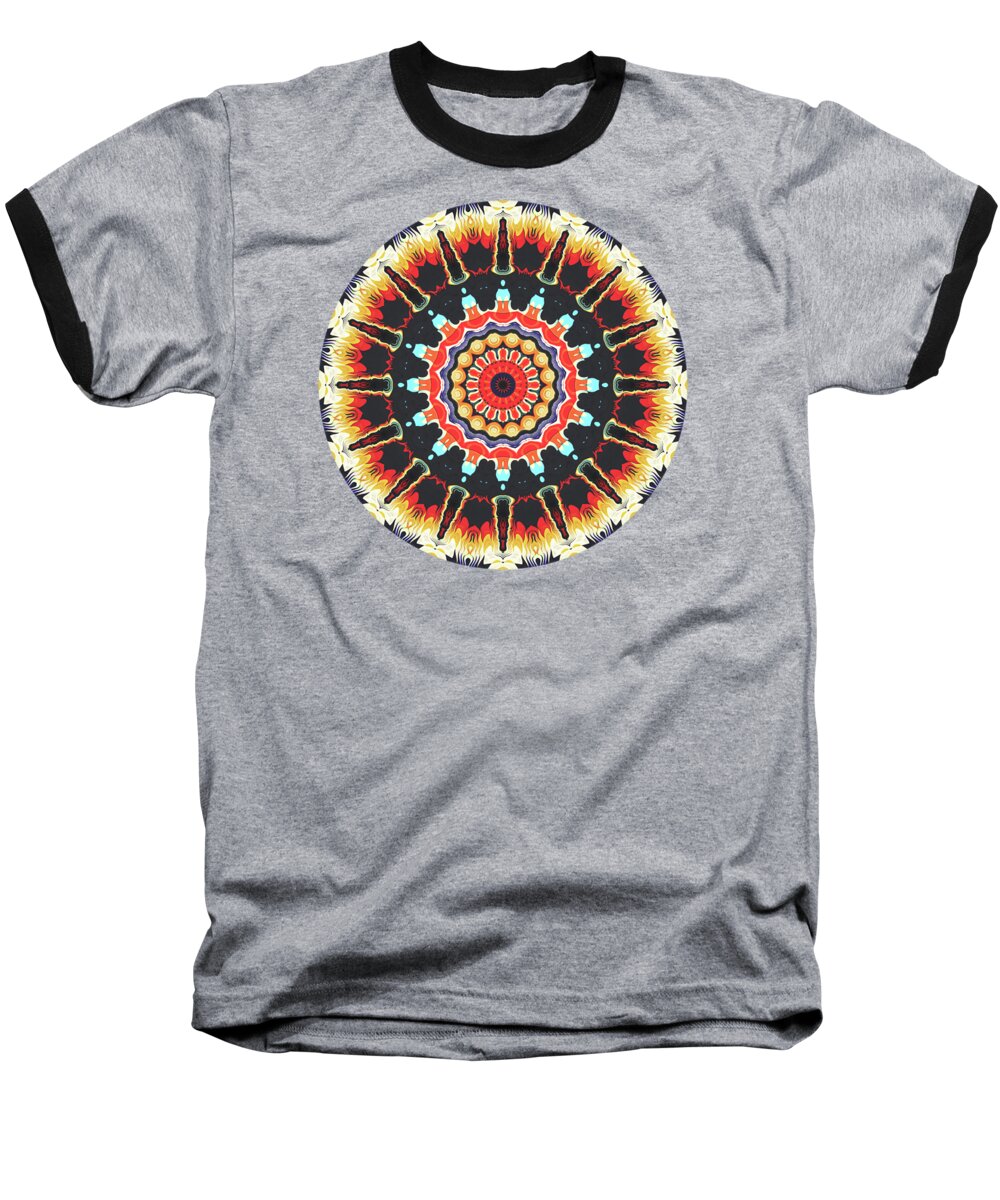 Motif Baseball T-Shirt featuring the digital art Concentric Balance of Colors by Phil Perkins